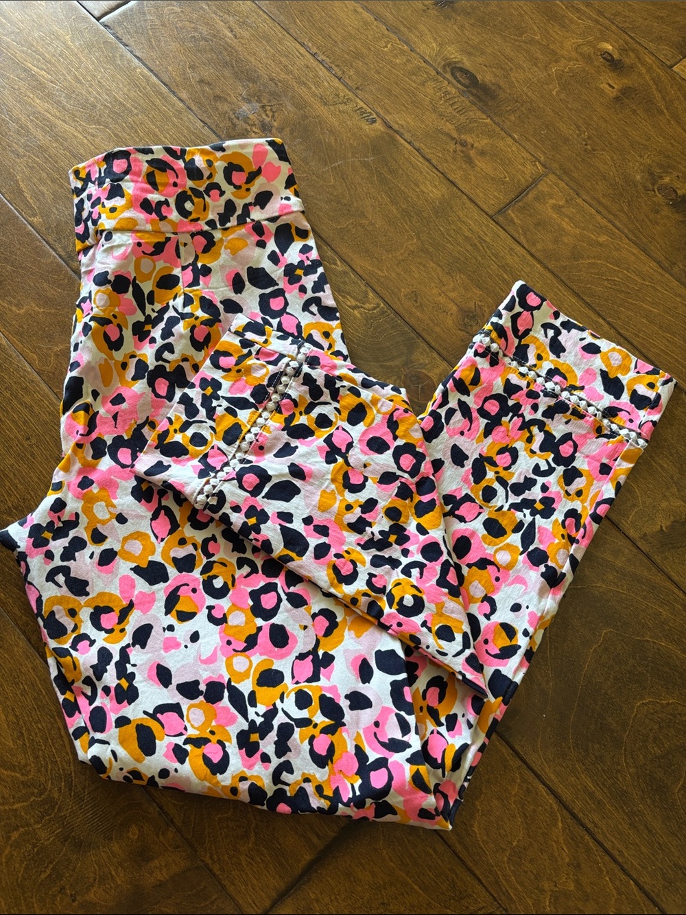 Crown & Ivy Colorful Leopard Print ankle Leggings - Sz 8 30x28